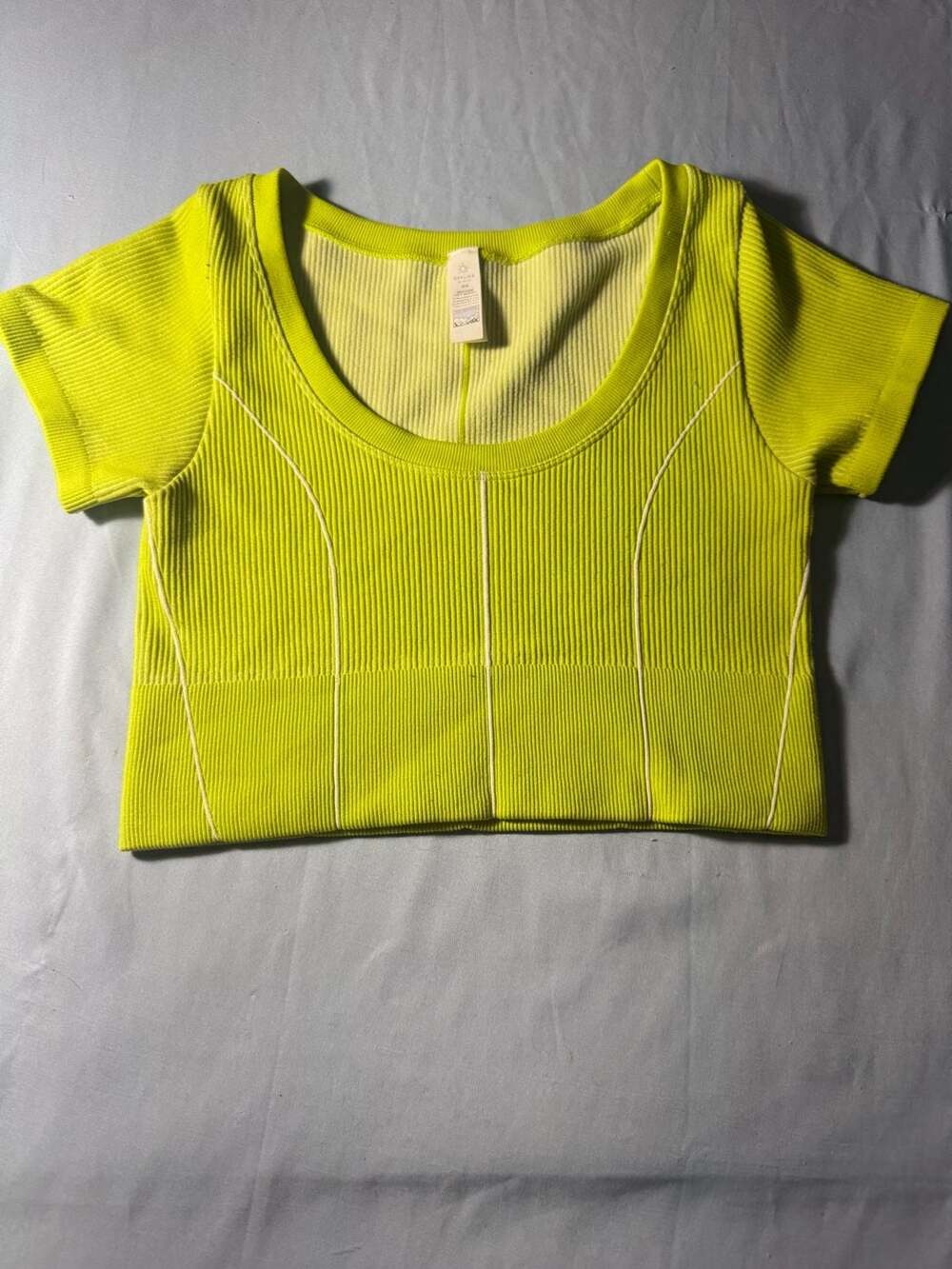Offline By Aerie Seamless Crop Top Size M Yellow